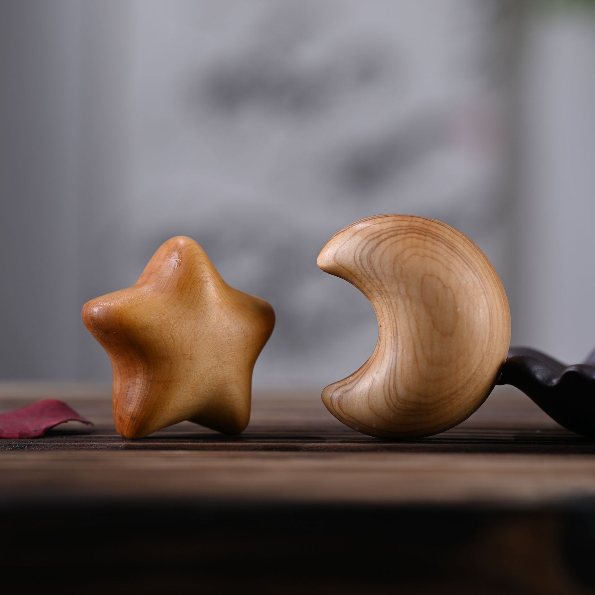 Браслет DIY с маленькой луной и облаками из туи, аксессуары моды, резьба из твердого дерева, креативные мелкие украшения