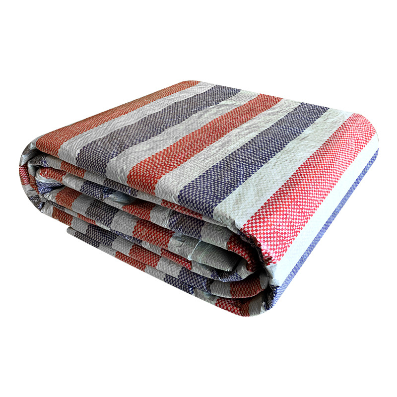 In stock bright color single film color stripe cloth wholesale sun-proof sunscreen cloth plastic waterproof cloth awning cloth outdoor rain-proof tarpaulin