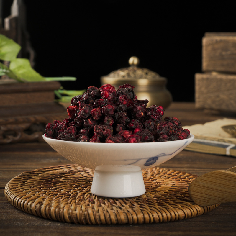 Manufacturer Wholesale Sulfur-Free Smoked Large Capsules of Schisandra Chinensis in Bulk 500g New Stock Chinese Medicinal Materials Origin Supply Supports Dropshipping