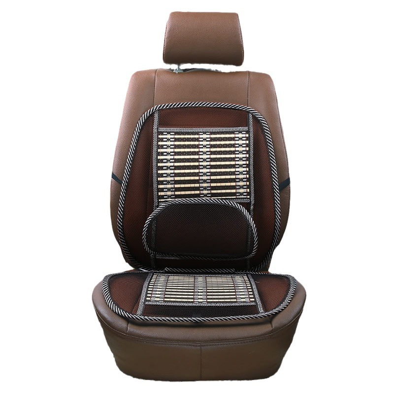 Wholesale single-seat bamboo silk car seat cushion Van size passenger truck seat cushion ventilated and breathable summer cool cushion chair