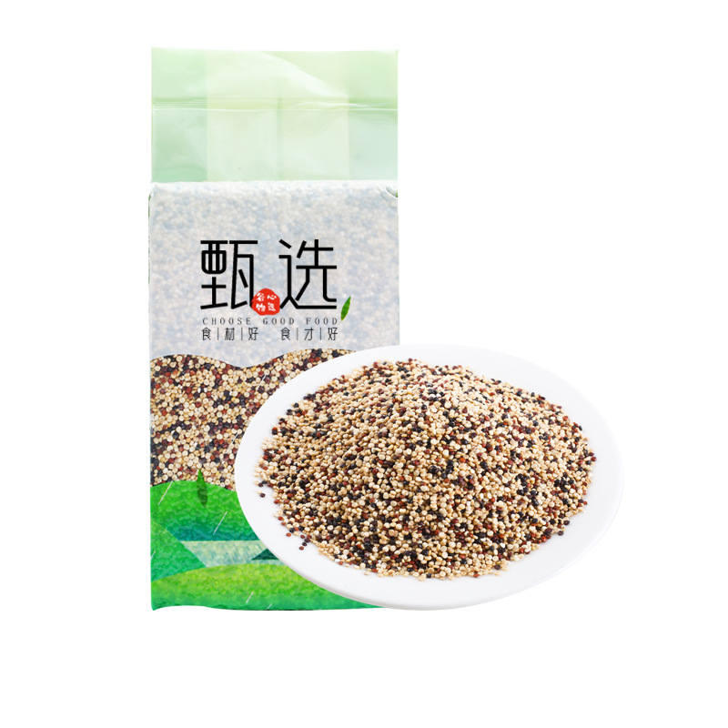 Tricolor quinoa 500g whole grain black quinoa white quinoa red quinoa coarse grain quinoa rice factory wholesale