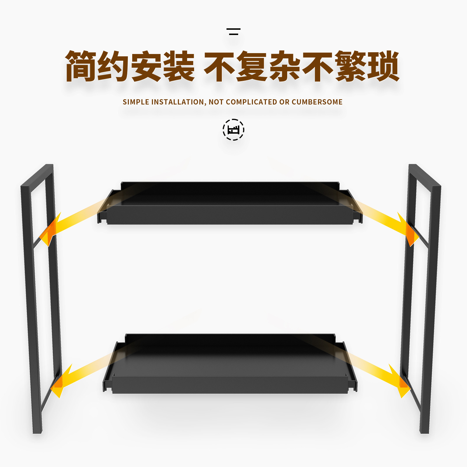 Cross-Border Amazon Multi-Purpose Double-Layer Cosmetics Storage Rack Spices and Kitchen Storage Storage Rack Cosmetics Display