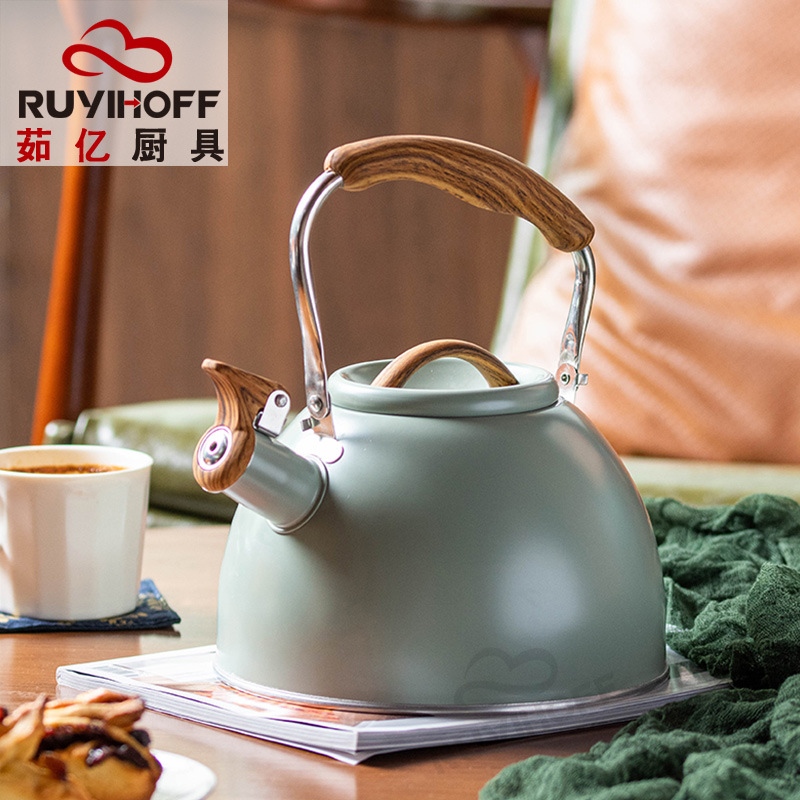 Легкий зеленый чайник для кофе, 3 л, европейский стиль, кухонная утварь