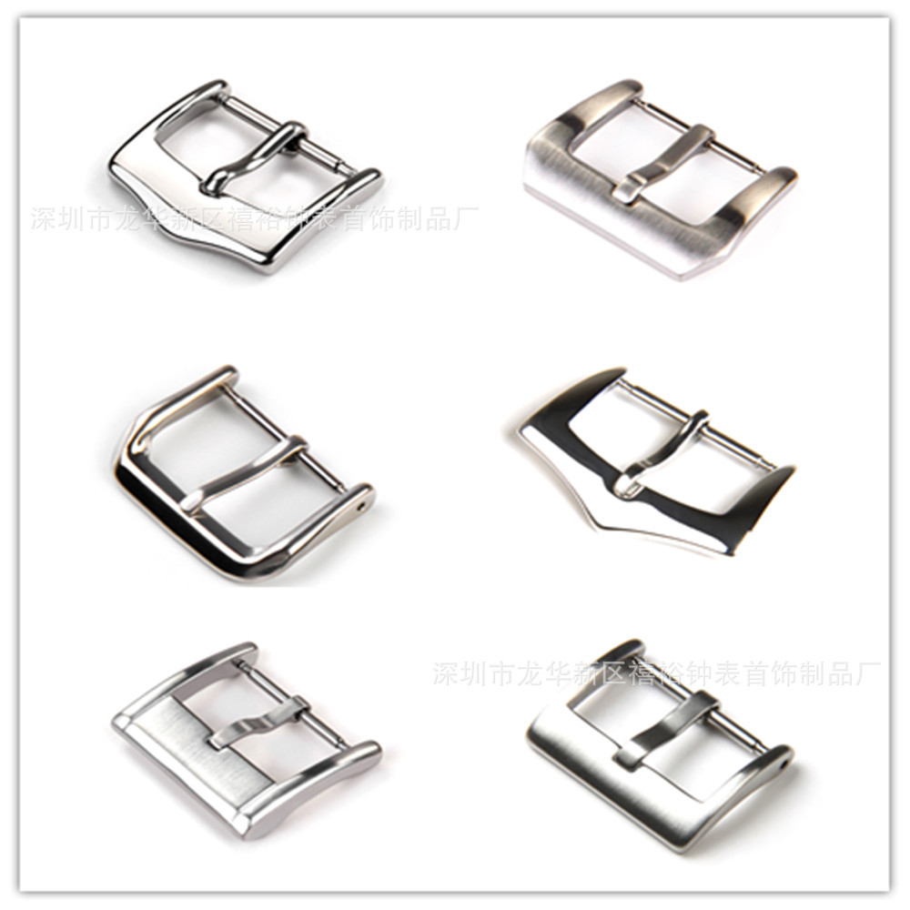 in stock Stainless Steel Buckle Silicone Buckle Buckle Smart Strap Solid Wire-drawing Pin Buckle