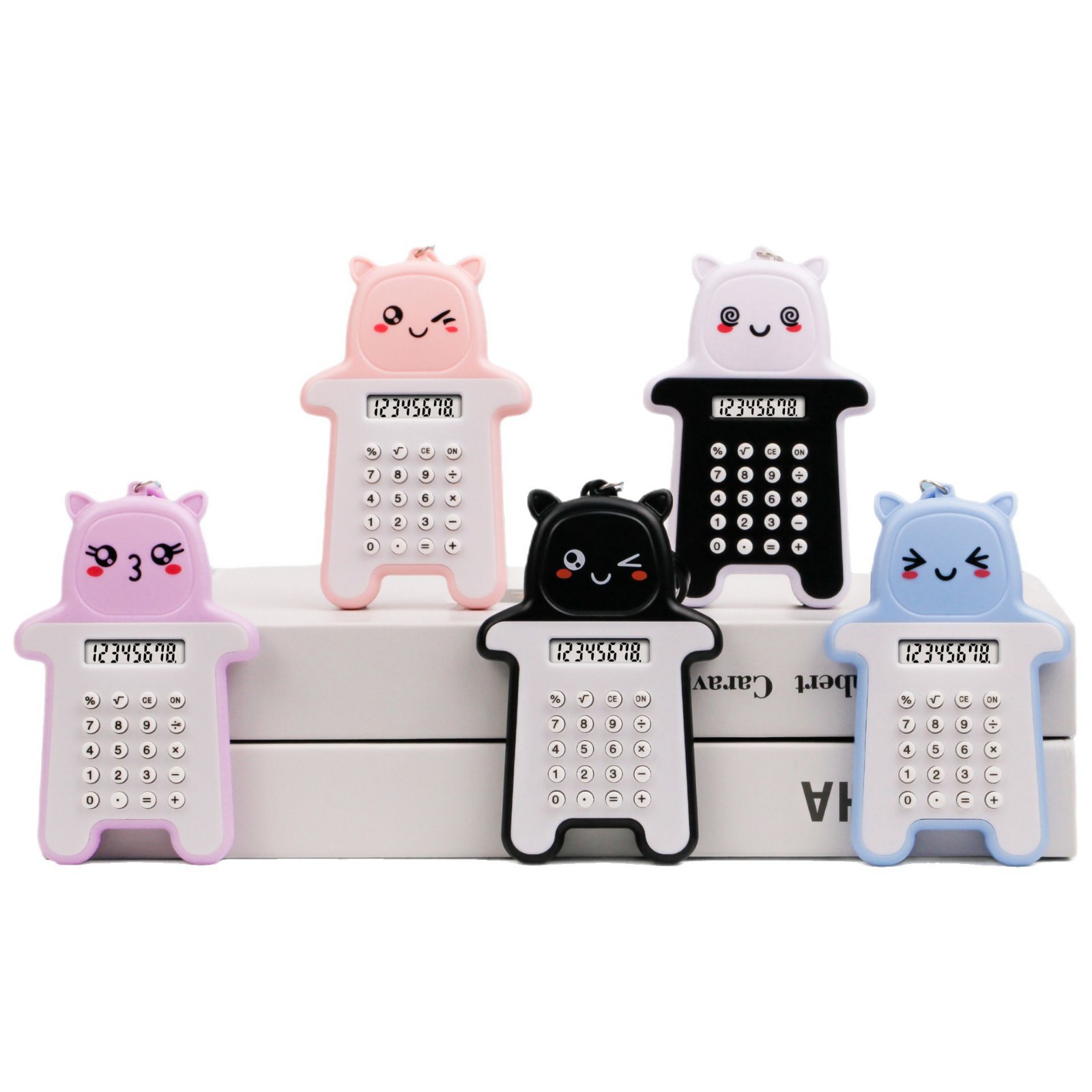 Мини-калькулятор в виде мультяшного медведя с компьютерным лабиринтом бусинами головоломка 8-значный брелок портативный для школьников