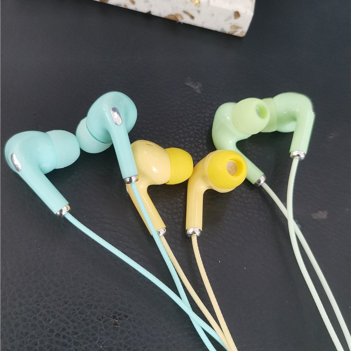 Macaron Color Mobile Phone Headset Hands-free Call Wired Universal 3.5MM Music Headset In-ear Bass