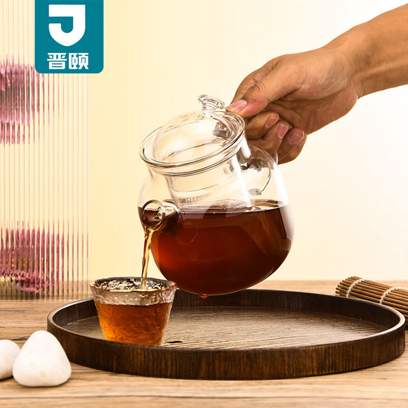 Glass Teapot household teapot tea boiling teapot heat-resistant large capacity boiling kettle flower teapot heat-resistant teapot