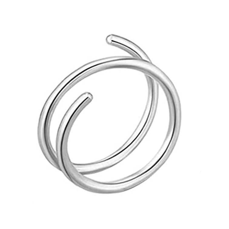 Stainless steel nose ring spring puncture nose ring double nose ring stainless steel earrings nose ring nose clip