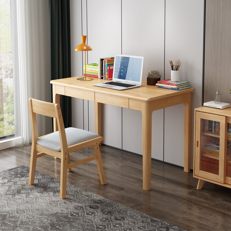Solid Wood Computer Desk Modern Minimalist Office Desk Small Apartment Bedroom Desk Mini Desktop Table Simple Office Desk