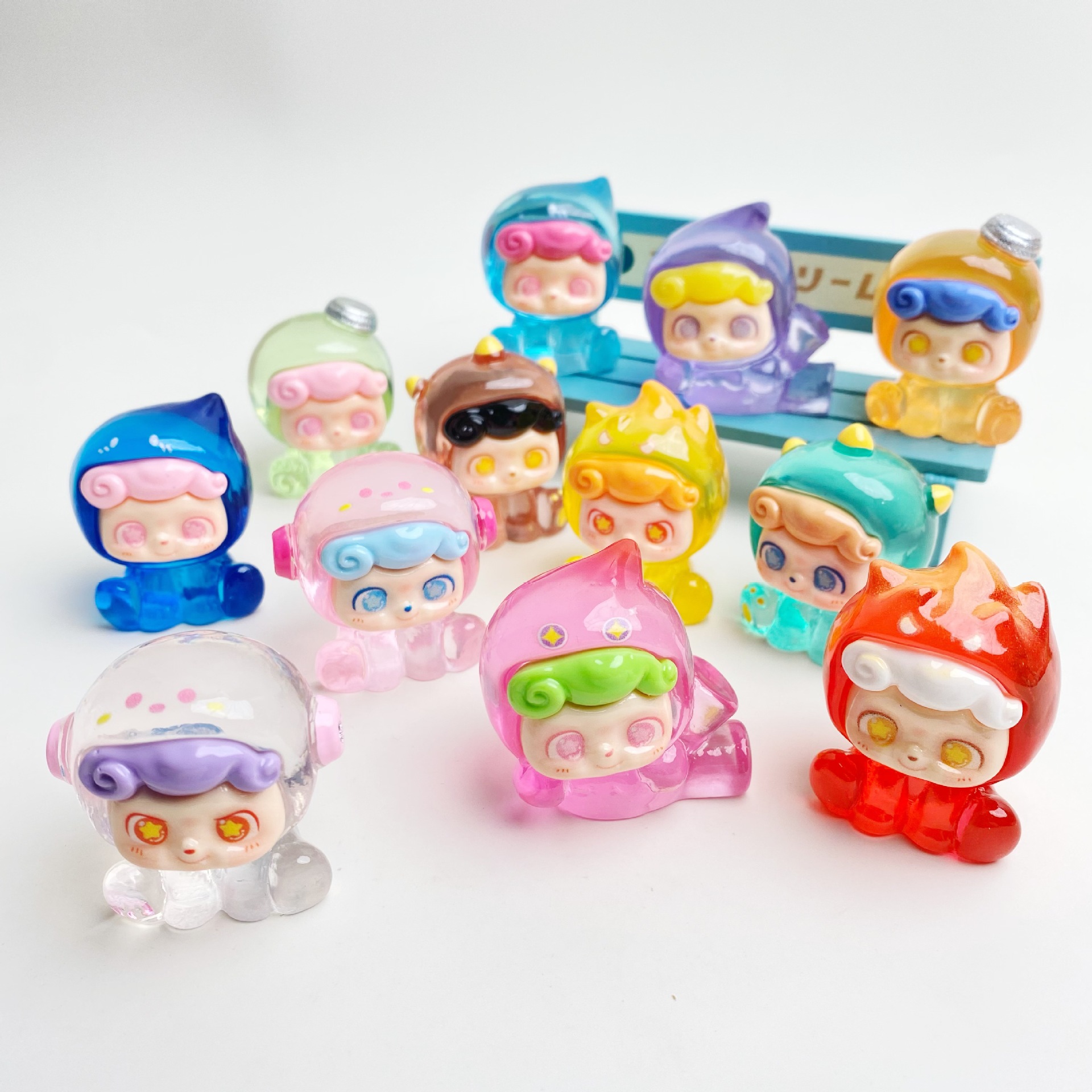 New Transparent Player Zai Zai Resin Figurine Cartoon Cute Creative Trendy Toy Doll DIY Accessories