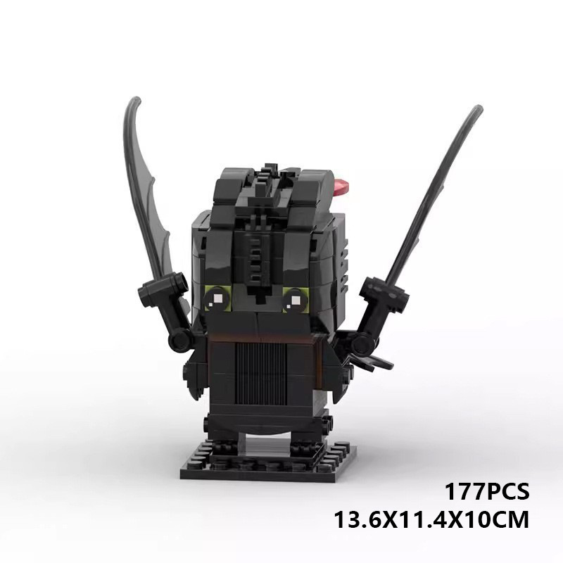 MOC building blocks compatible with Lego domestic cross-border building blocks film and television Lightning Dragon White Dragon Black Dragon assembly animal model