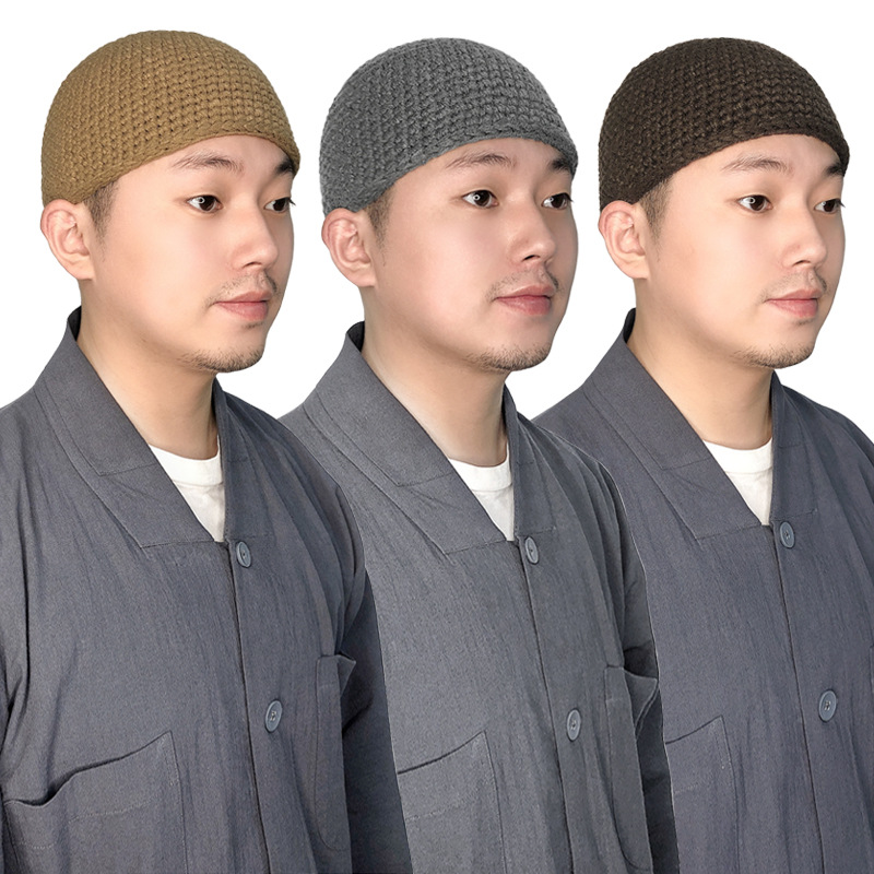 Sha Zhu new autumn and winter monk knitted hat monk monk monk monk skin hat spring and autumn bhikkuni monk hat