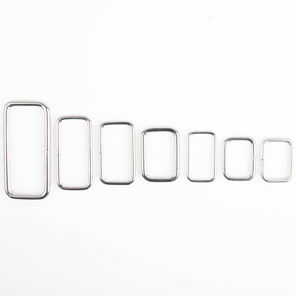 Factory Direct Sales Supply Luggage Accessories Hardware Metal Square Buckle Mouth Buckle Square Ring Triangle Iron Ring