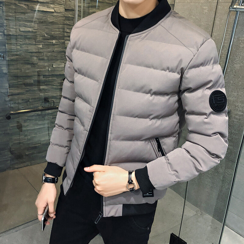 Winter Down Cotton-padded Jacket Men's 2022 New Fashionable Short Casual Cotton-padded Clothes Men's Warm Thickened Baseball Collar Jacket