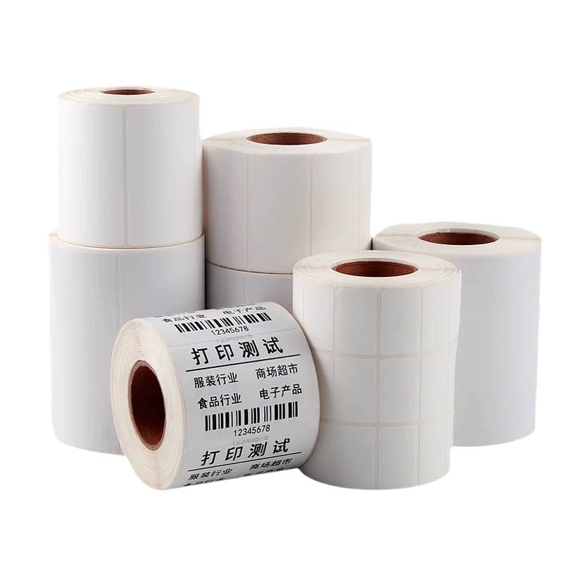 Print Blank Label Paper Printed Label Paper Self-Adhesive Label Custom Coated Paper Thermal Paper Matte Silver Dragon Pet