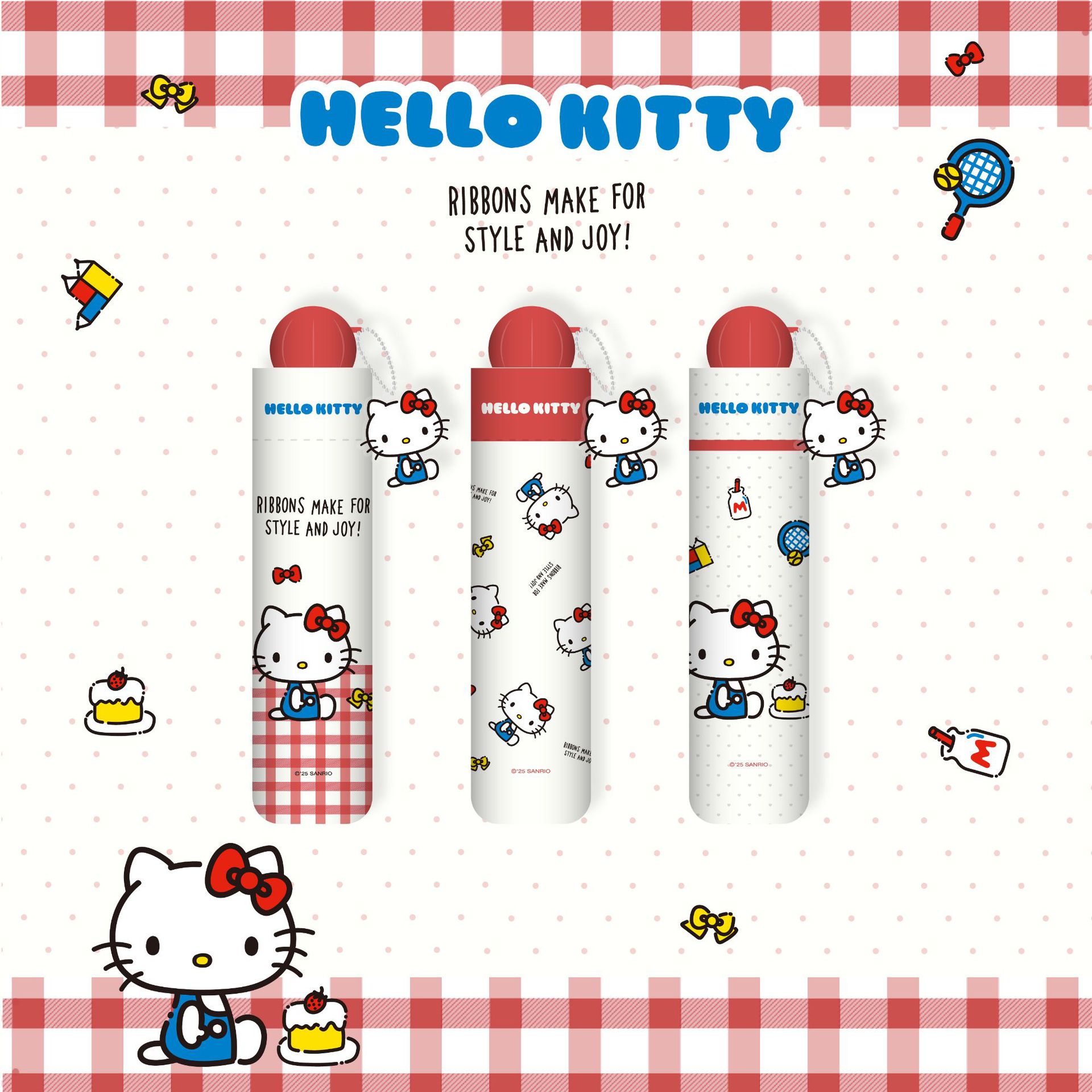 HelloKitty Sunny Umbrella Sunshade Umbrella Genuine High Color Value Female Cute Wholesale Student KT Cat Sunscreen Sun Umbrella