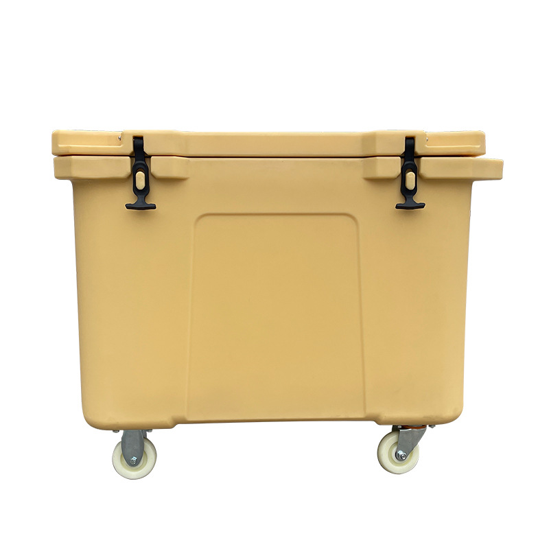 Manufacturer Wholesale Seafood Insulated Box with Wheels, Seafood and Aquatic Product Processing 200-Liter Rotational Molding Insulated Box for Cold Chain Transportation