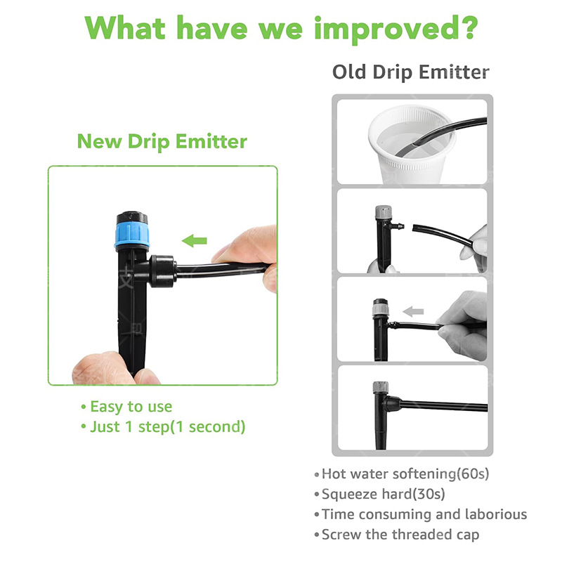 Customized quick-plug adjustable full-round ground-plug sprinkler spring irrigation dripper garden watering system automatic watering device