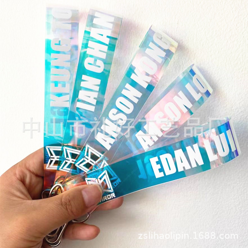 Customized Laser Mobile Phone Chain Pvc Mobile Phone Lanyard with Pictures, Colorful Mobile Phone Pendant, Laser Wrist Strap, Mobile Phone Lanyard