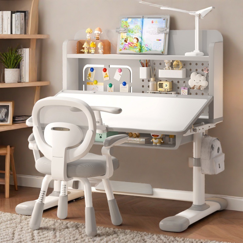 New Children's Writing Desk Set Study Room Complete Desk Primary School Student Writing Sitting Desk Children Can Be Raised