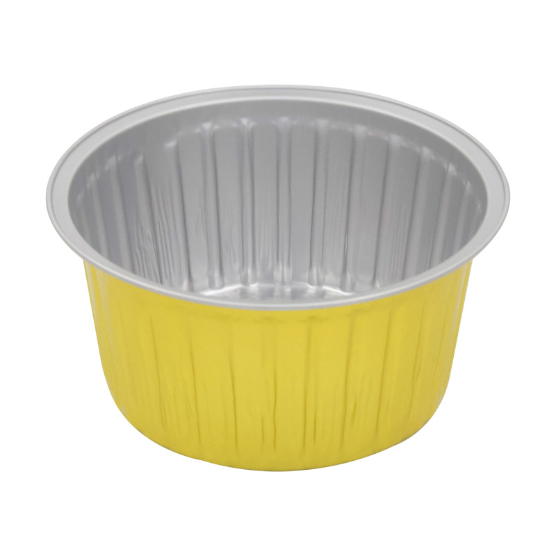 Round gold aluminum foil lunch box chafing dish disposable take-out packing box thickened barbecue tin paper box manufacturers gold