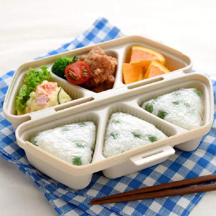 6-grid triangle rice ball box rice ball mold can be made into 6 rice ball boxes that can also be used as lunch boxes at one time.