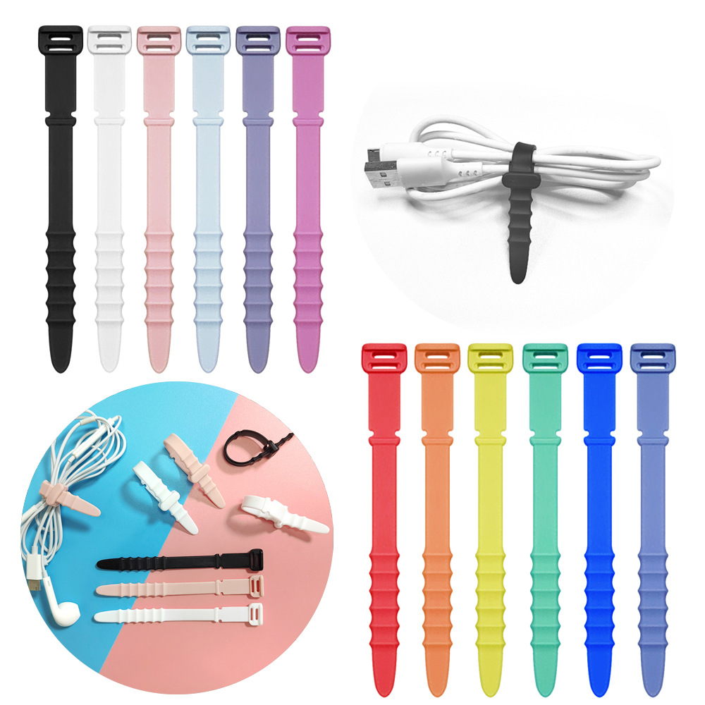 Органайзер для кабелей Fishbone, силиконовый, для хранения данных, наушников