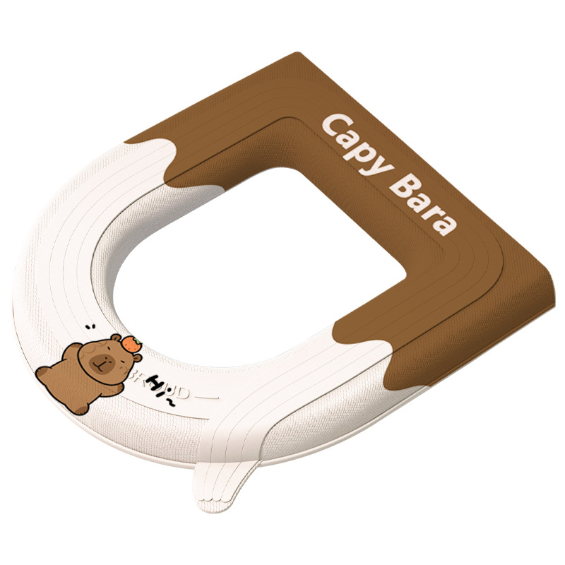 Waterproof Printed Toilet Mat, Household Eva Foam Toilet Mat, Four-Season Universal Toilet Seat Handle, No-Wash Toilet Mat