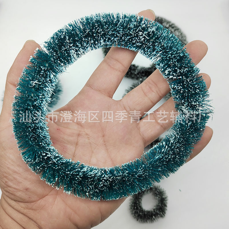 Christmas Small Wreath Bow Door Hanging Decoration Cross-Border Small Wreath Mini Sisal Silk Christmas Celebration Supplies Hanging Decorations
