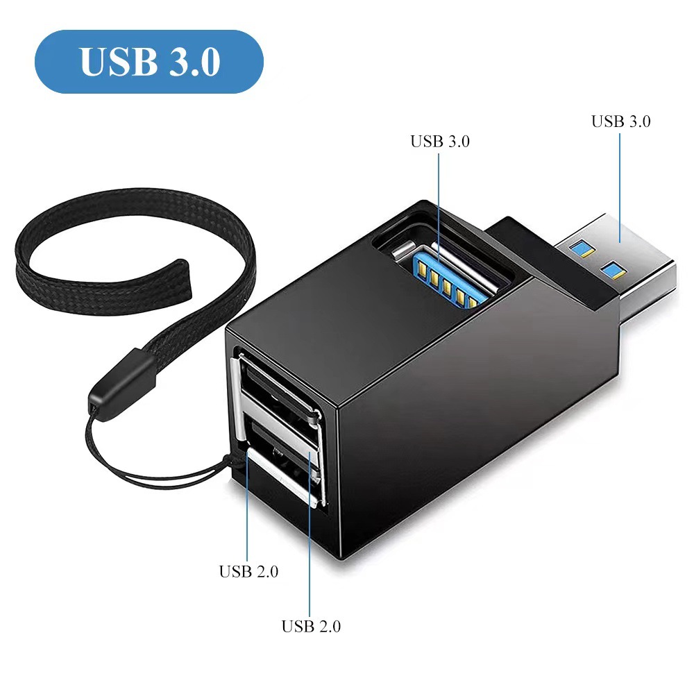 Usb3.0Hub Three-Port Direct Plug-In Splitter Expander Computer Mini Portable 2.0 Hub Docking Station