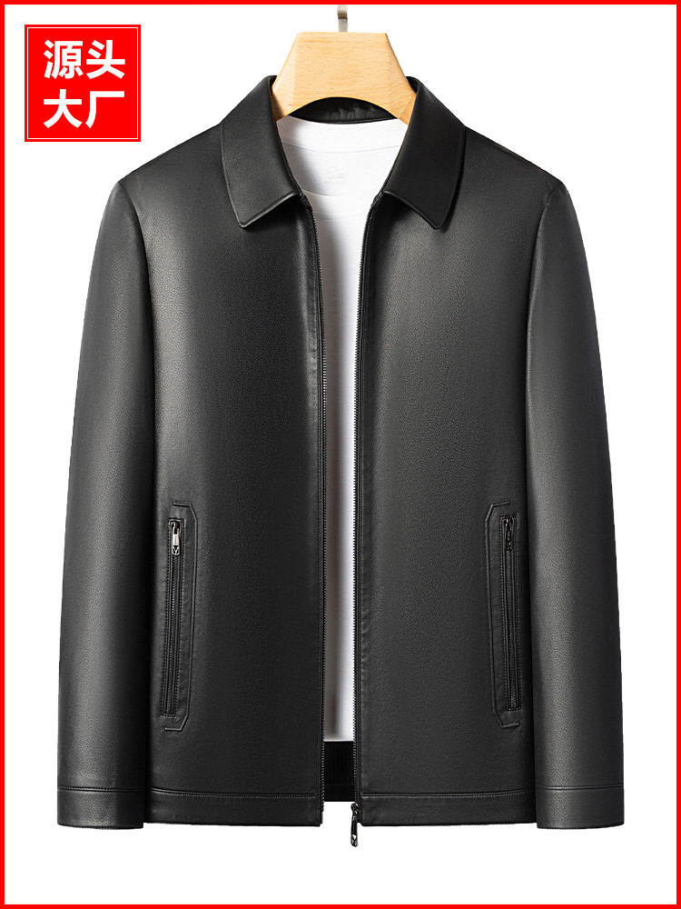 Enobani | Кожаная куртка для мужчин осень и зима. | Толщина на выбор 2585