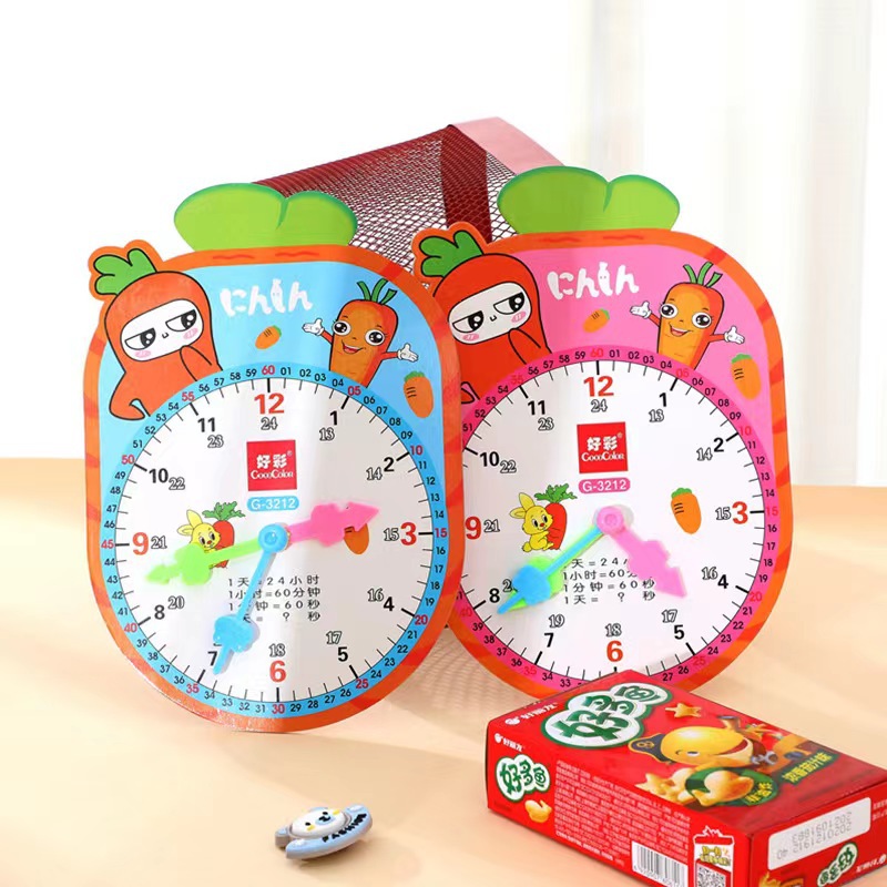 Children's clock teaching aids primary school students know time clock learning device kindergarten teaching clock clock model