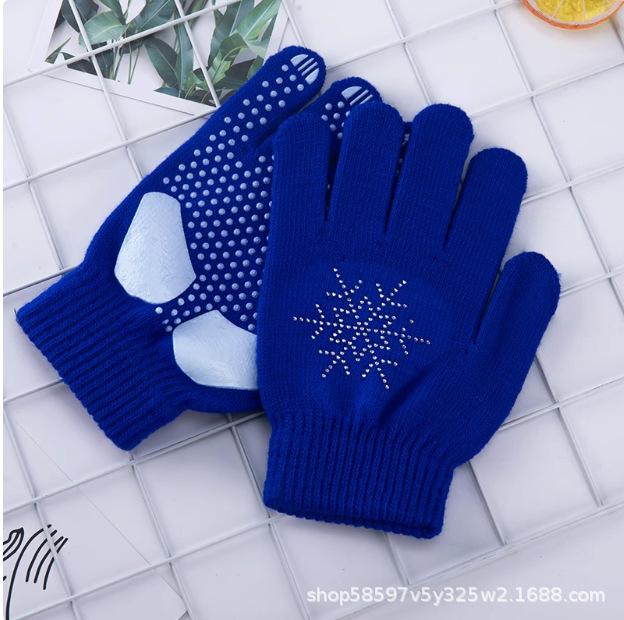 Special Gloves for Kidsren and Adults Skating, Anti-Slip Gloves, Ice Sports Figure Skating, Ice Rink Training Woolen Gloves