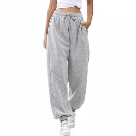 Europe and the United States cross-border Amazon foreign trade new pants women's casual drawstring sports pants with pocket toe long pants