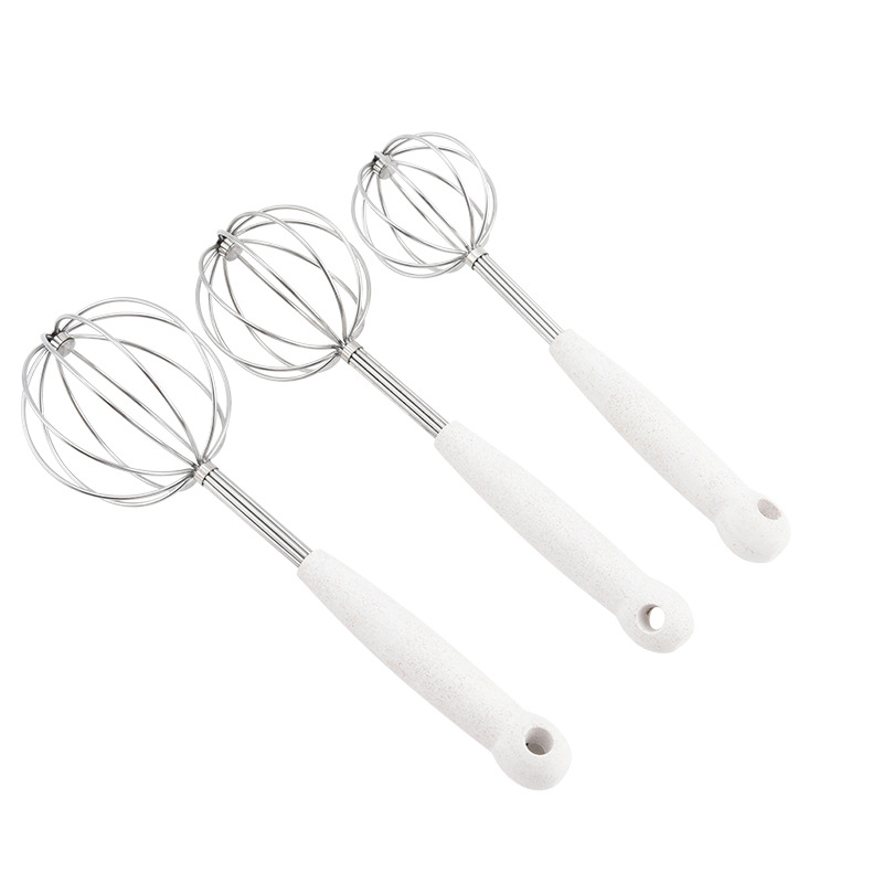 Cross-Border Spherical Egg Beater, Manual Stainless Steel Egg Beater, Mixer, Egg Whisk, Cream Whipper