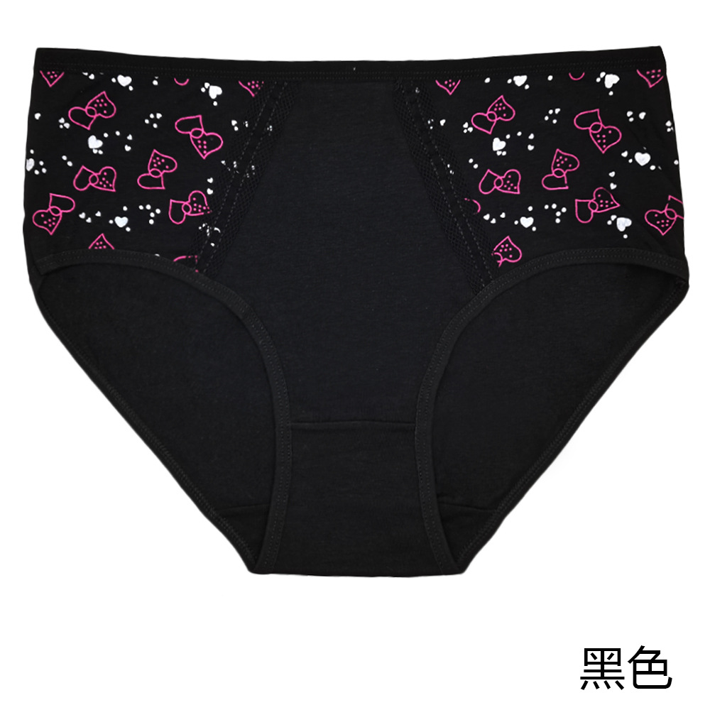 Foreign trade women's plus size printed underwear women's plus size Mummy pants wholesale cross-border manufacturers supply cotton underwear wholesale