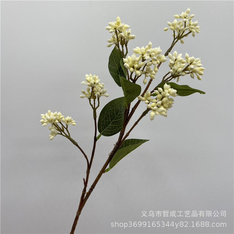 Octagonal fruit multi-head White Pearl fruit living room decoration rice fruit flower arrangement matching wedding props Flower floral