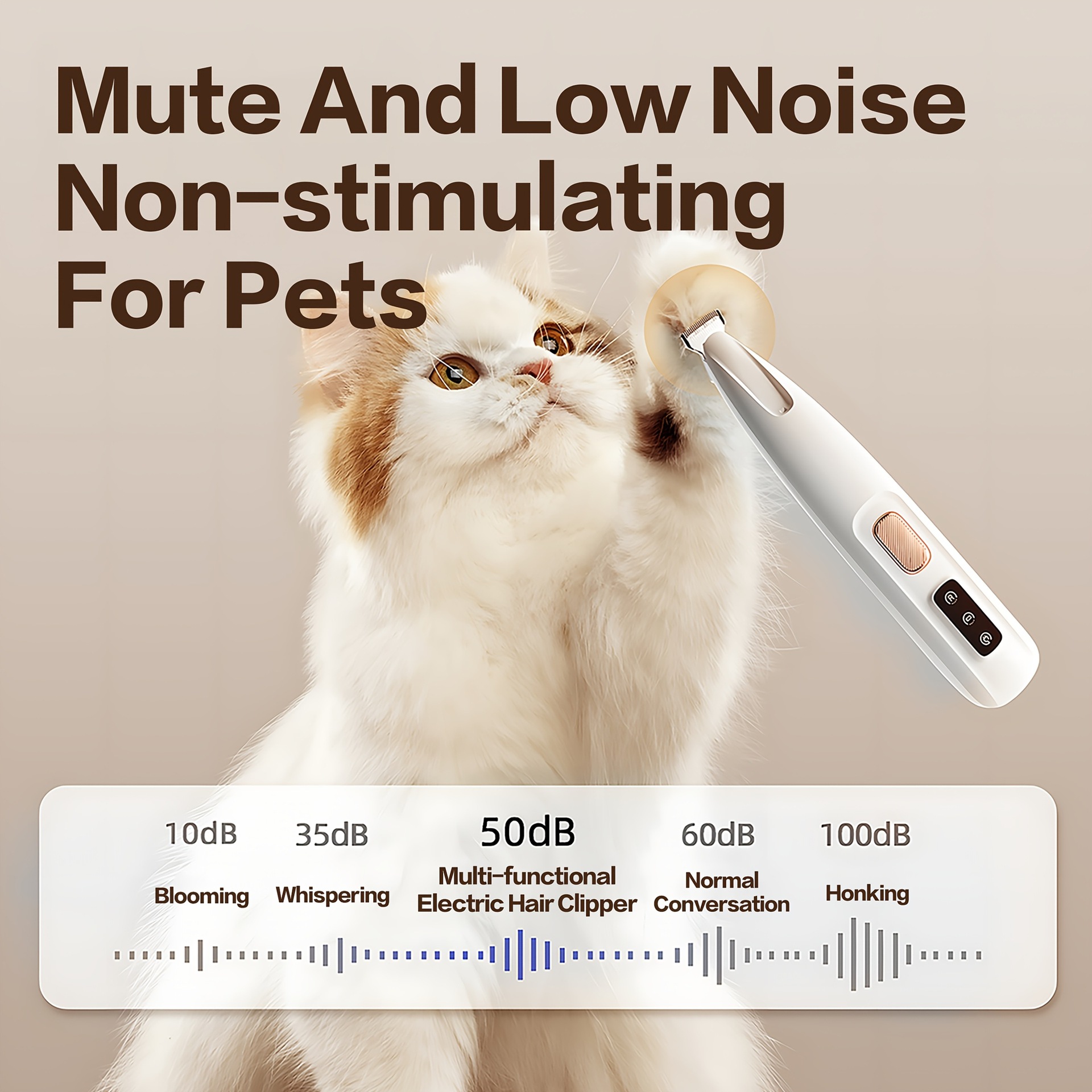2025 New Cross-Border Dropshipping 2025 Pet Paw Trimmer Rechargeable Silent Cross-Border Cat and Dog Supplies