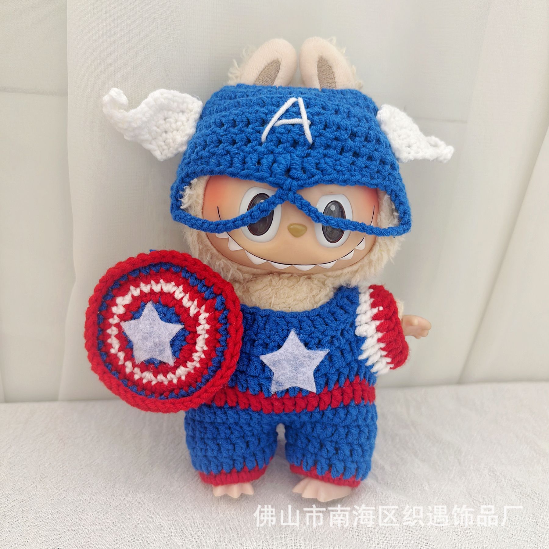 Labubu First, Second and Third Generation Doll Clothes 17cm Vinyl Doll Labubu Doll Clothes Hand-Crocheted Doll Replacement