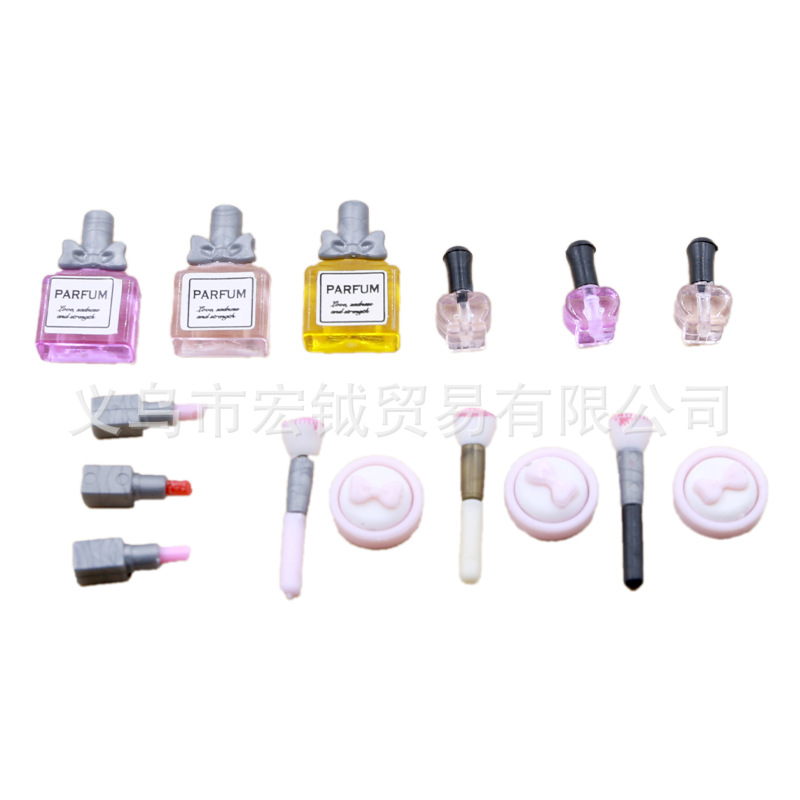 1:12 Doll House Mini Perfume Lipstick Makeup Water Dressing Set Micro Landscape Decoration Ornaments