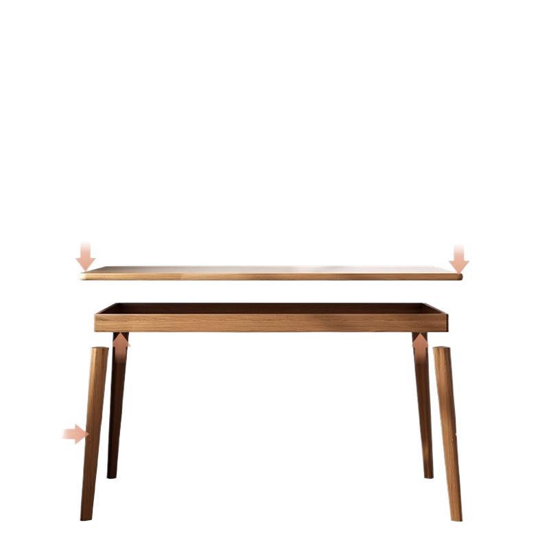 Desk Student Adult Home Writing Study Desk Simple Rectangular Solid Wood Color Leg Table Bedroom Computer
