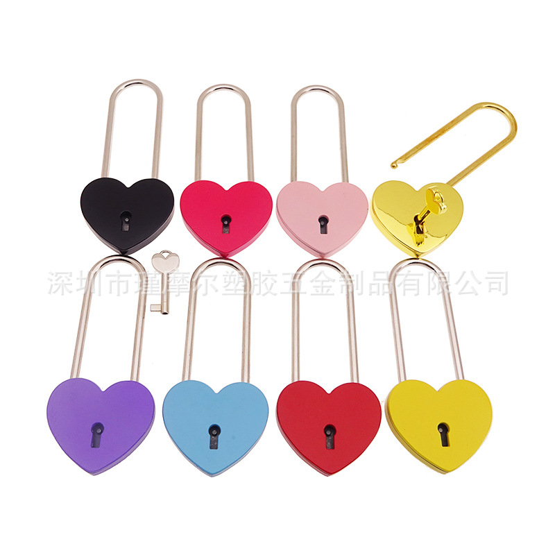 Extra Large Colorful Heart Padlock Heart Lock Diary Lock in Stock