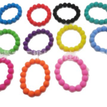 Cross-Border 8mm Colorful Silicone Bracelet Semi-Finished Loose Beads Round Beads Red Green DIY Jewelry Accessories Bracelet