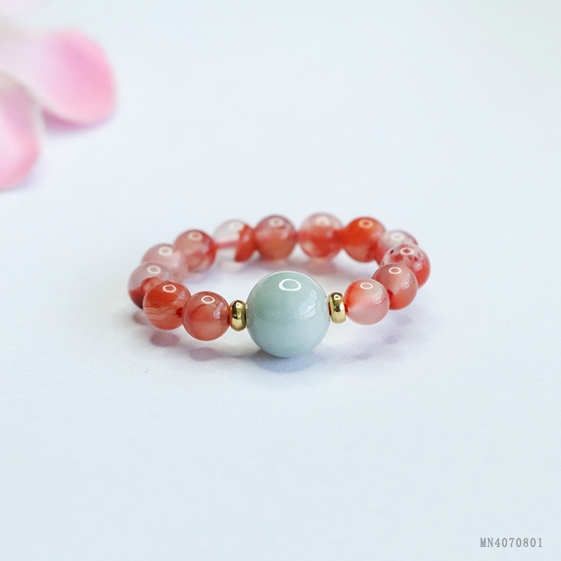 Кольцо из юанбина с южным красным агатом, новое китайское кольцо, оптовая продажа, MN4070801