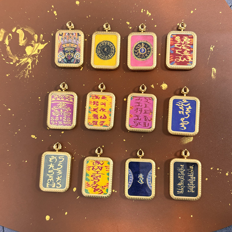 Закрилам, желтый бог богатства, синий фармацевт, зеленая мать, черный бог богатства, тибетские аксессуары, золотая танка