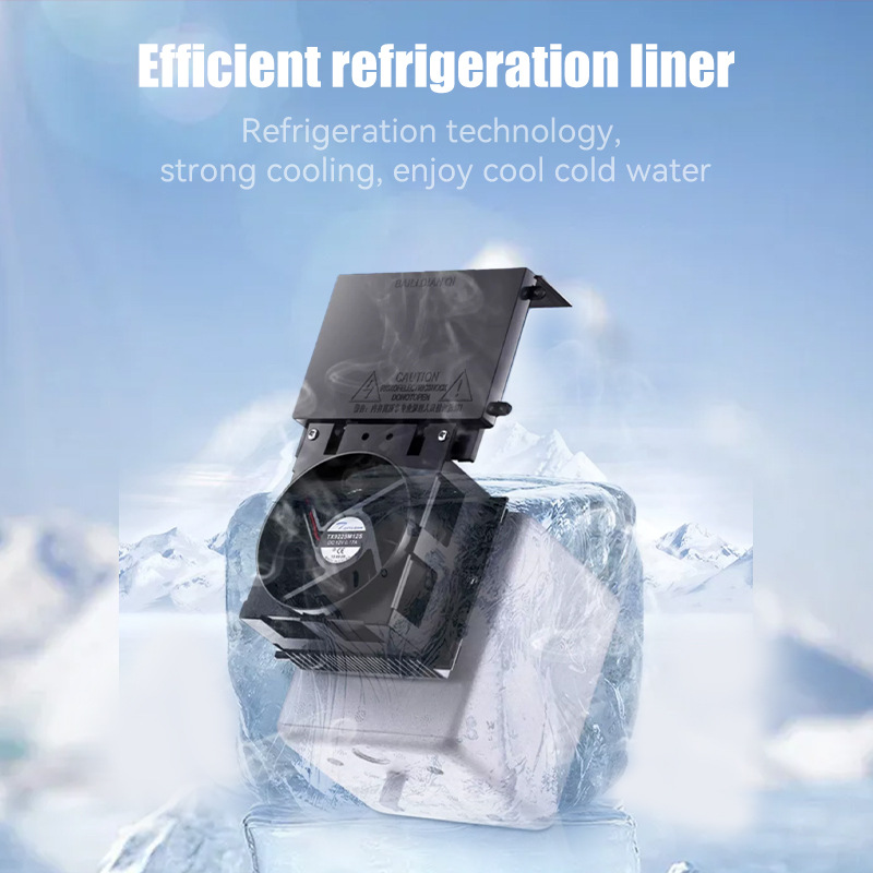 Desktop water dispenser cold and hot refrigeration heating water dispenser three export foreign trade water dispenser small non-mini refrigerator