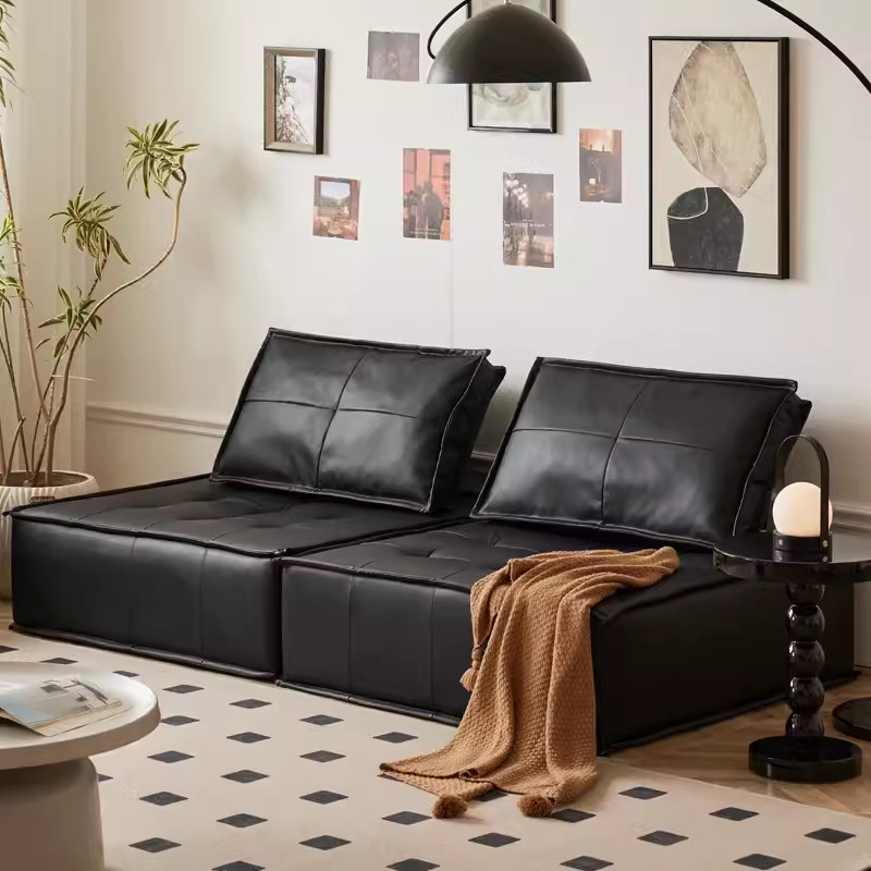 Tofu Block Sofa Italian Minimalist Small Apartment Piedmont Living Room Square Sofa Combination Module Cross-Border E-Commerce