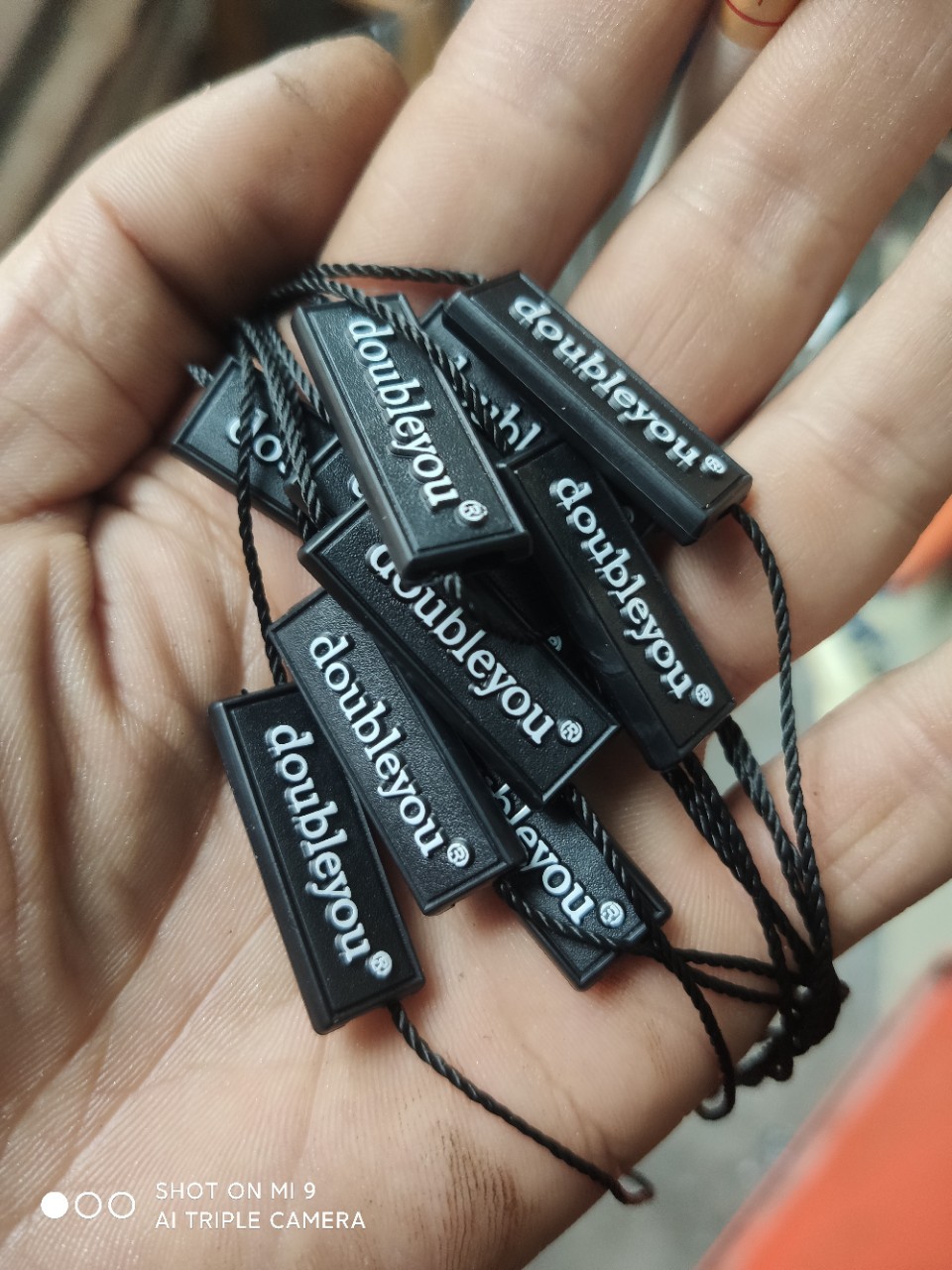 South Korea Wax Rope Double Insert Hanging Particle Cylinder Universal Wax Line Tag Rope Rectangular Blank Luggage Tag Rope in stock