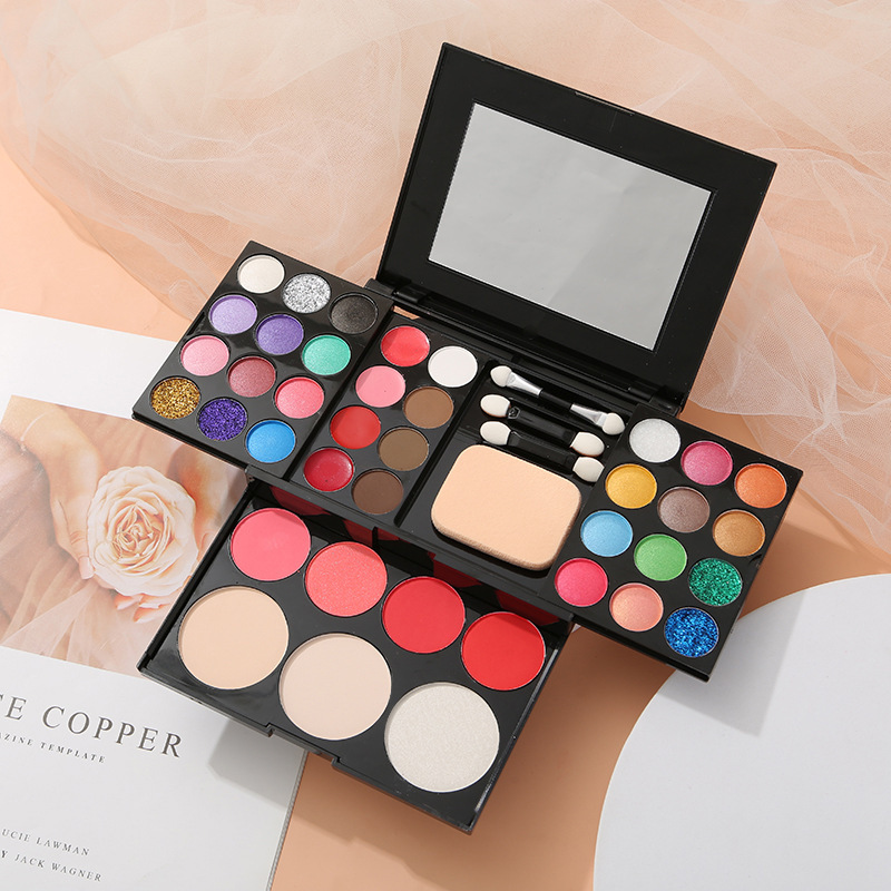 Cosmetic Eyeshadow suit Beginner Beauty Makeup Tools Full Set genuine goods Makeup Box Plate Stage Light Makeup Naked Makeup