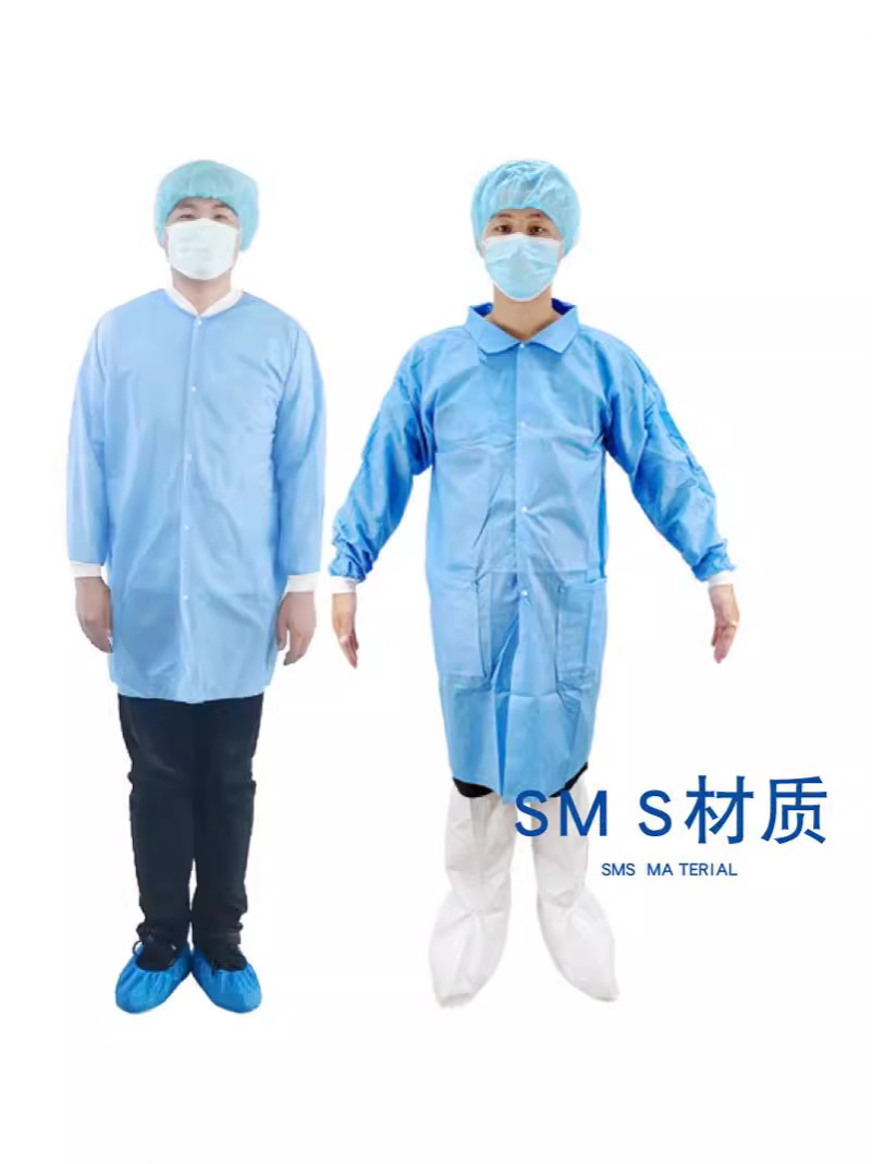 Dust-proof clothing Disposable conjoined work clothes Non-woven protective clothing Experimental clothing White coat Food workshop clean clothing